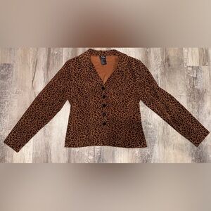 Women's Leopard Print Blazer Size 12